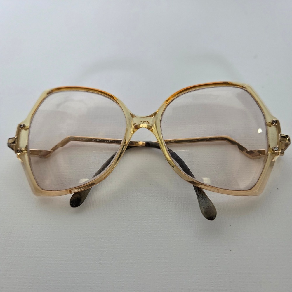 BerDel Eyeglass Frames Champagne Geometric Butterfly Vintage FRAMES